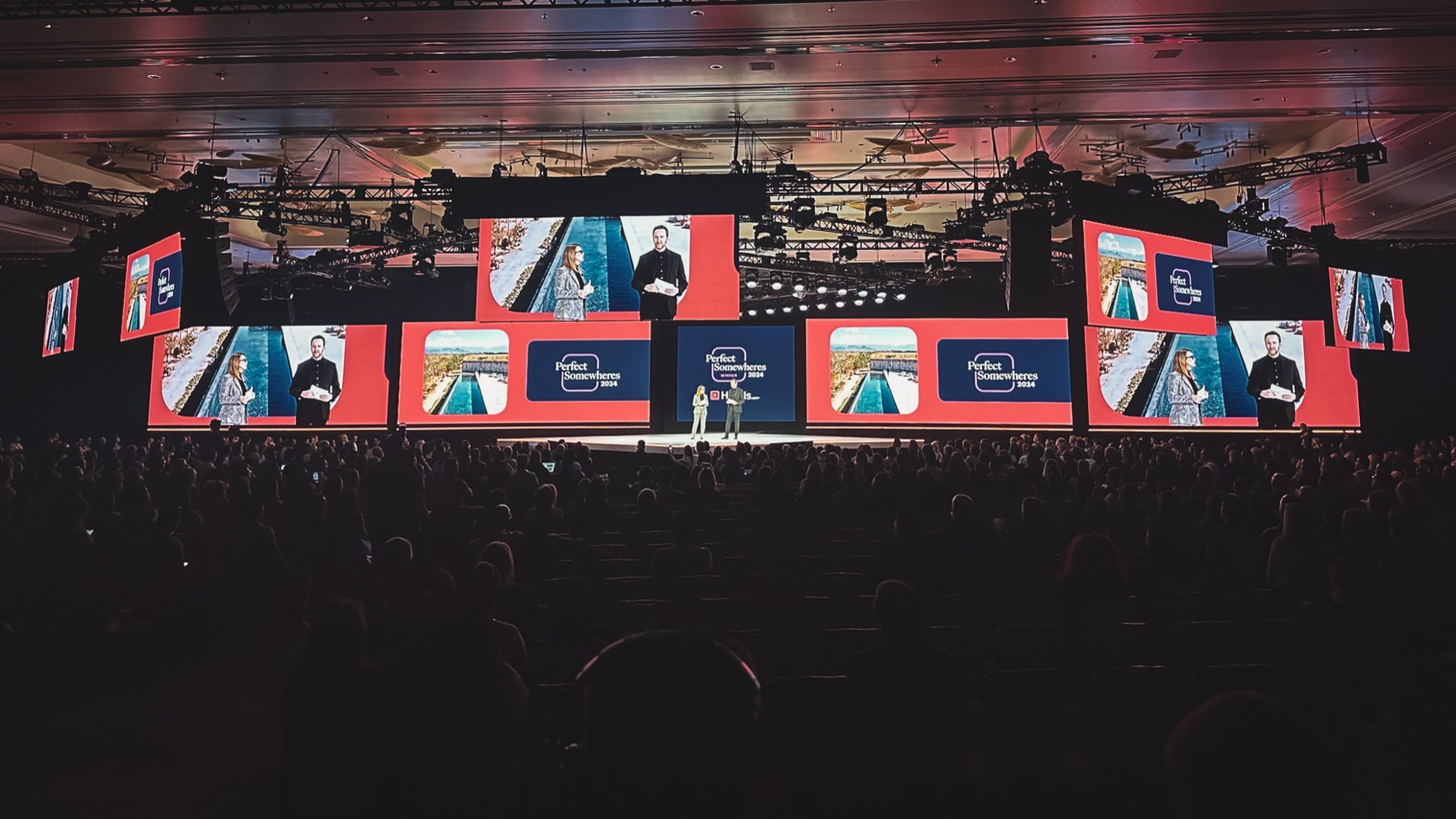 Massive wrap-around LED wall at a general session